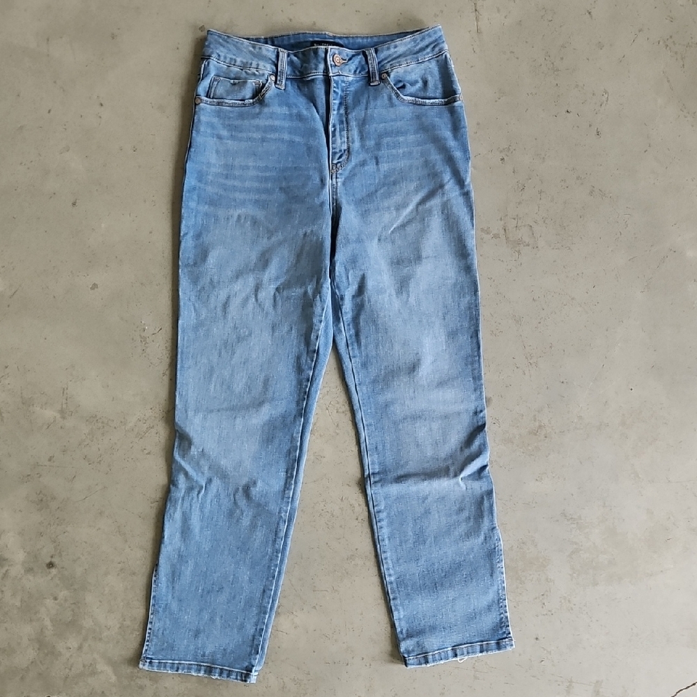 Lightweight Blue Women's Jeans Side Ankle Slit Size 9 / 29